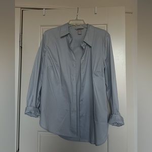 h&m light blue button up flannel